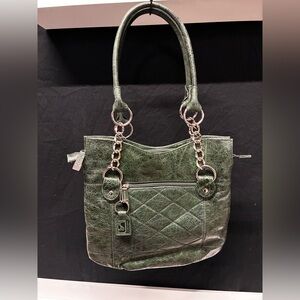 Soprano Olive Green Quilted Shoulder Bag